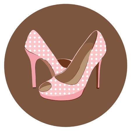 beautiful retro shoesのイラスト素材