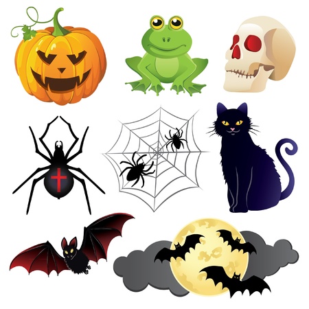 Halloween icons setのイラスト素材