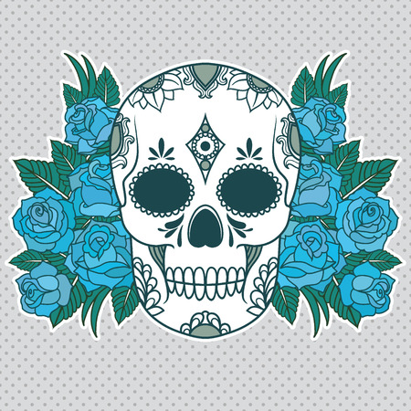 Vector illustration of a skullのイラスト素材