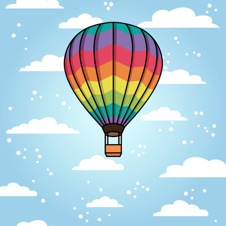 Vector background with air ballons のイラスト素材