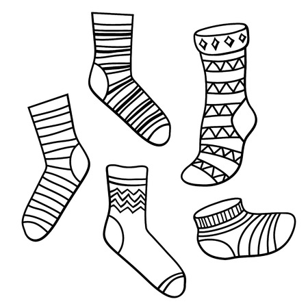 Vector set with socksのイラスト素材