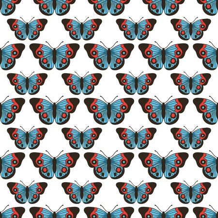 Vector seamless pattern with butterfliesのイラスト素材
