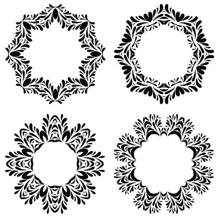 Vintage vector frames set with text placeのイラスト素材