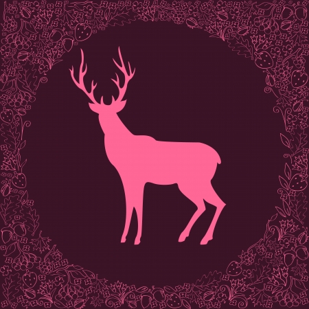Deer silhouetteのイラスト素材