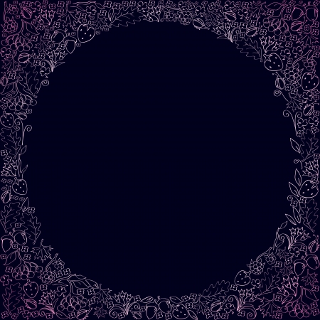 Forest pattern background frameのイラスト素材