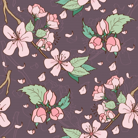 Cherry blossom seamless patternのイラスト素材