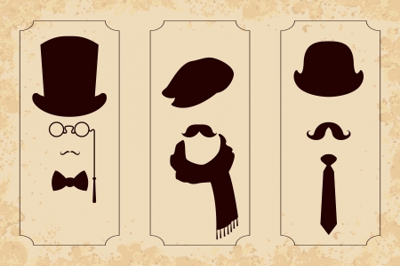 Vintage gentleman setのイラスト素材