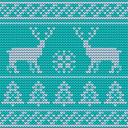 Knitted Scandinavian vector seamless patternのイラスト素材