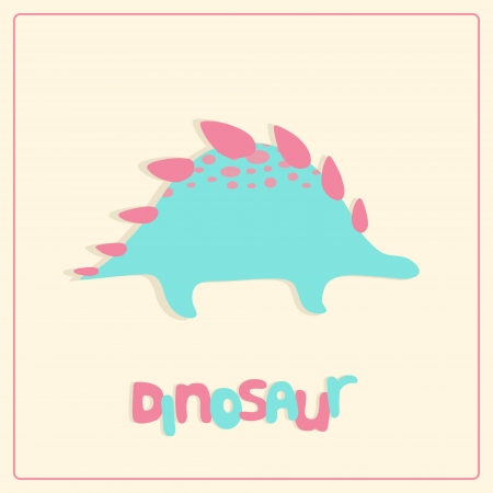 Cartoon style dinosaur silhouette  Children illustrationのイラスト素材