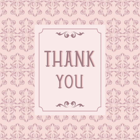 Thank you card design with vintage backgroundのイラスト素材