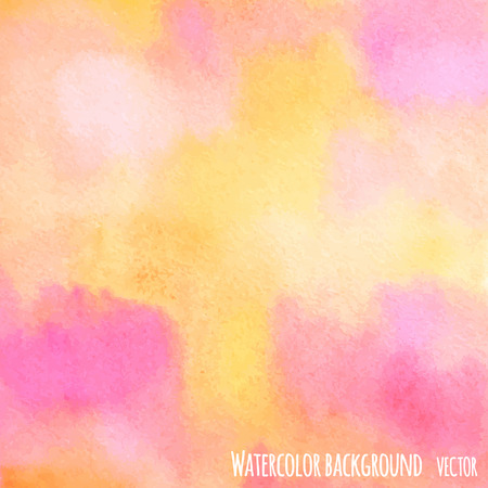 Vector watercolor yellow and pink background.のイラスト素材