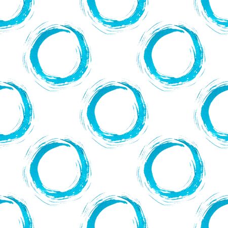 Painted circles seamless pattern. Vector watercolor. Abstract background.のイラスト素材