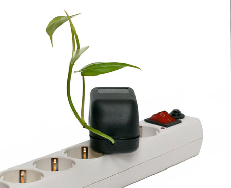 Power-saving technology concept. Isolated.