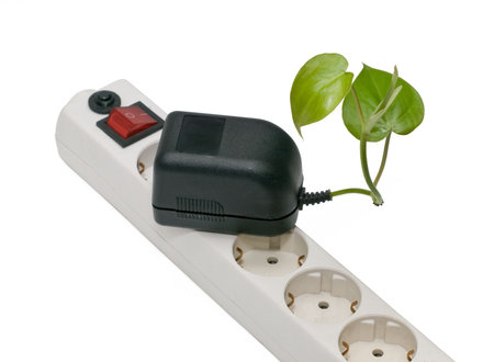 Power-saving technology concept. Isolated.