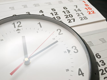 A clock and a calendar.