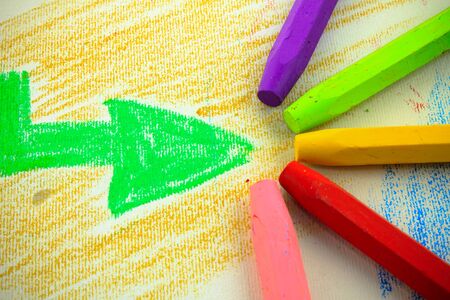 Children s crayonの写真素材