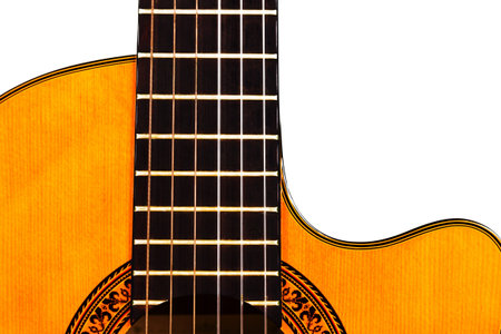 Isolated in white background guitar