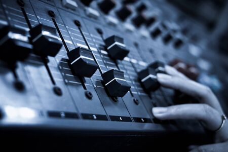Sound mixer control panelの写真素材
