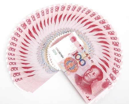 China s currency  Chinese banknotesの写真素材