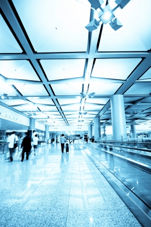 interior of the modern architectural in shanghai airport のeditorial素材
