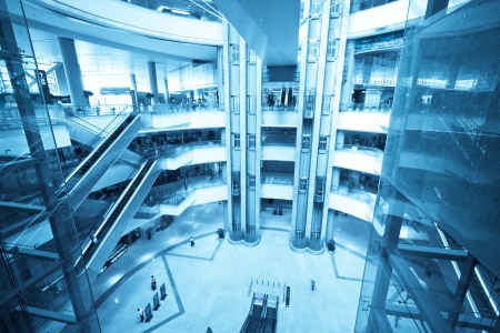 interior of the modern architectural in shanghai airport.のeditorial素材