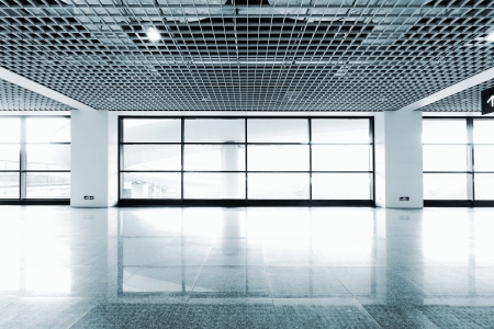 interior of the modern architectural in shanghai airport.のeditorial素材