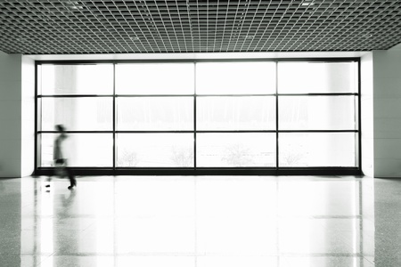 interior of the modern architectural in shanghai airport.のeditorial素材