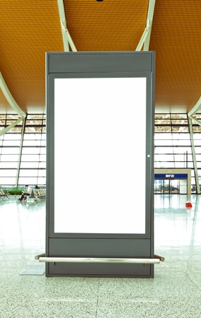 Blank Billboard in airport shot in asia,のeditorial素材