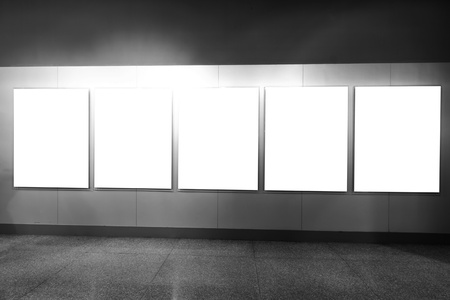 empty frame in art museumの写真素材