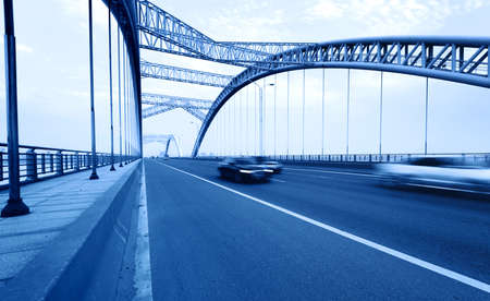 the night of modern bridge,の写真素材