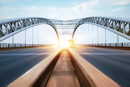 the night of modern bridge,の写真素材