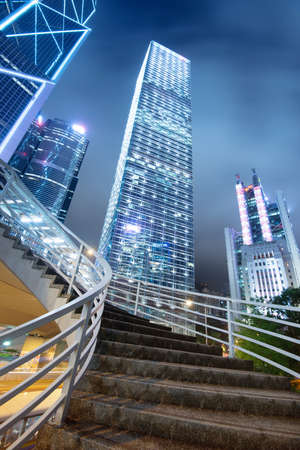 Beautiful scenery of the city at nightの写真素材