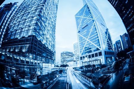 Modern office buildings in Central Hong Kong.の写真素材