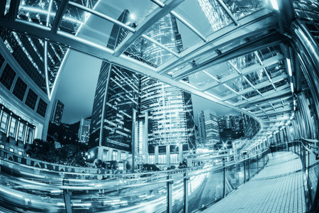 Modern office buildings in Central Hong Kong.の写真素材