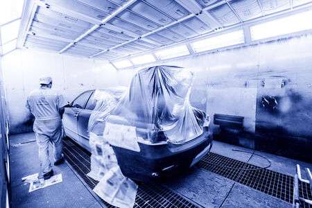 The car paint roomのeditorial素材