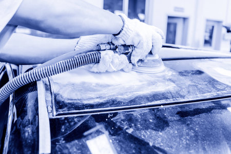 Auto manual polishingの写真素材