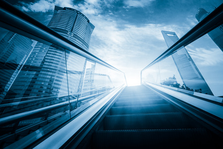The open-air escalatorの写真素材