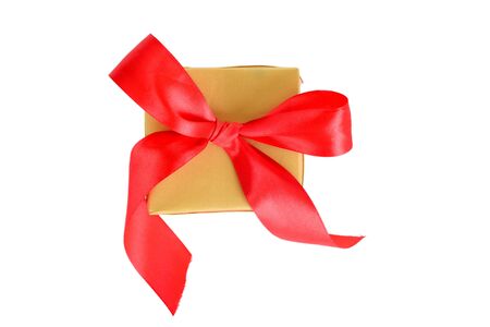 Gift box over white backgroundの写真素材