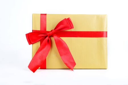 Gift box over white backgroundの写真素材