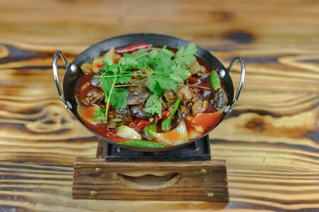 Spicy mushroom dishの写真素材