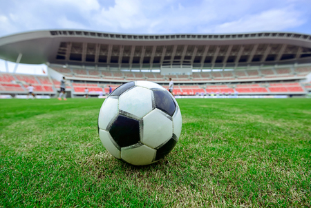 A football in the stadiumのeditorial素材