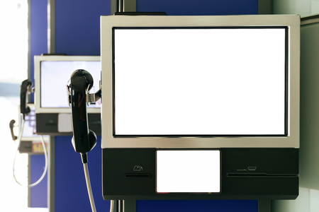 Public phone in the airportの写真素材