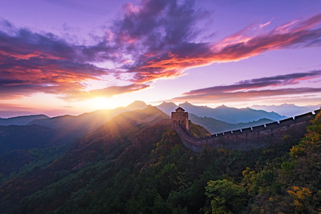 The Great Wall scenery, Chinese ancient architectureの写真素材