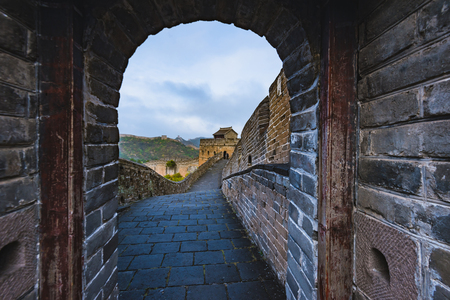 Great Wall of Beijing, Chinaの写真素材