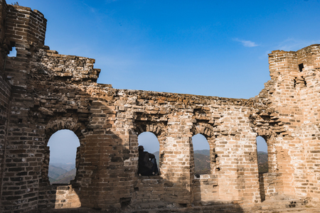 Great Wall of Beijing, Chinaの写真素材