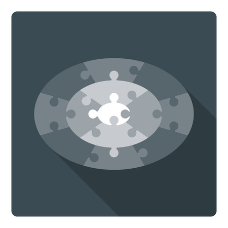 Ellipse puzzle - 13 partsのイラスト素材