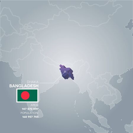 Bangladesh information map.のイラスト素材