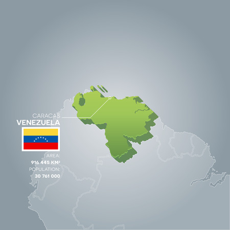 Venezuela information map.のイラスト素材