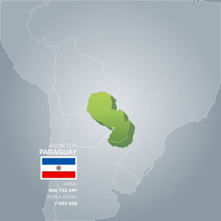 Paraguay information map.のイラスト素材