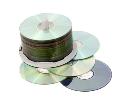 Multimedia data storage, different color of recording surfaces demonstrated